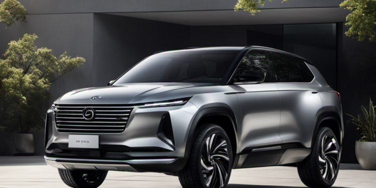 A sleek, modern electric SUV with dual motor and range extender options.